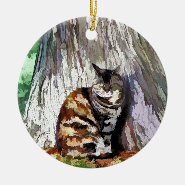 KATZEN KERAMIKORNAMENT (Vorne)