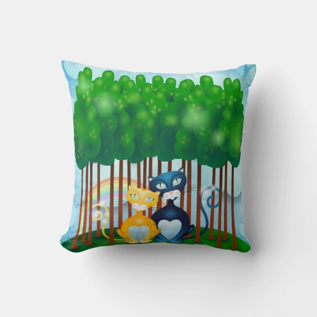 Katzen Kissen (Vorderseite)