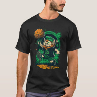 Katzen Kobold Basketball St Patricks Day Sport T-Shirt