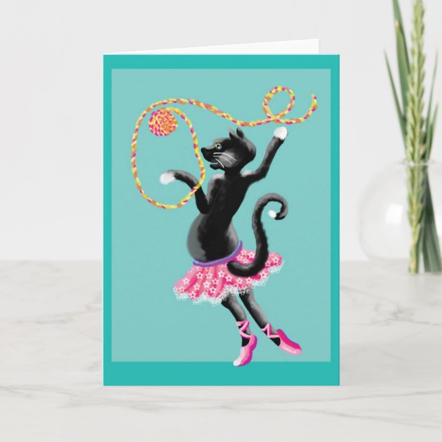 Katzen können tanzen karte (Vorderseite)