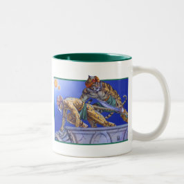 Katzen-Krieger Zweifarbige Tasse