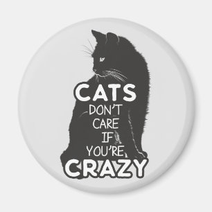 Katzen kümmern sich nicht, wenn du verrückt bist magnet