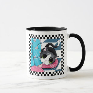 Katzen-Kunst des Katzen-Morgen-Knöchel-Wärmer-  Tasse
