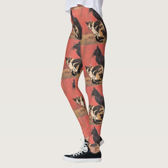 Katzen, Kunstmalerei von Theophile Steinlen Leggings (Links)