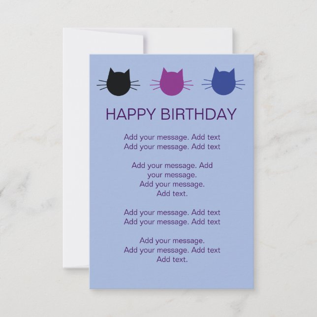 Katzen-laden mehrfarbiges Kindergeburtstag-Party Einladung (Vorderseite)