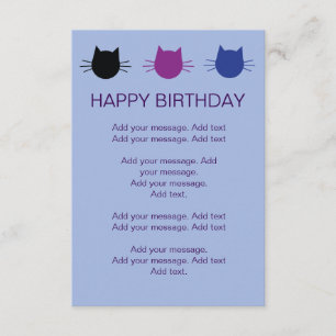 Katzen-laden mehrfarbiges Kindergeburtstag-Party Einladung
