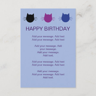Katzen-laden mehrfarbiges Kindergeburtstag-Party Einladung