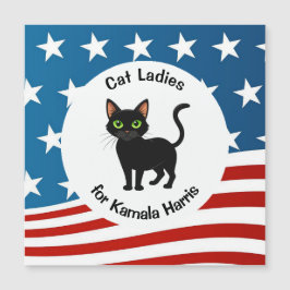 Katzen Ladys für Kamala Design Magnetkarte