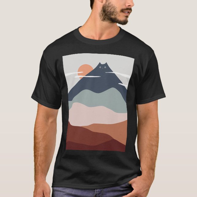 Katzen-Landschaft 21 T-Shirt (Vorderseite)