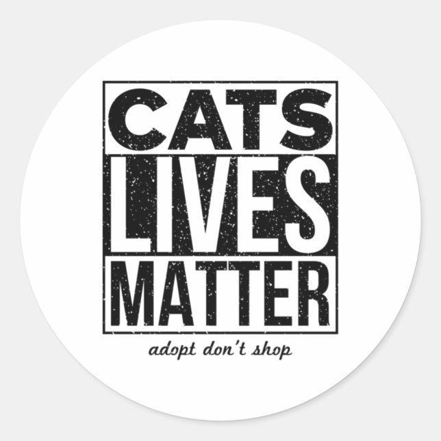Katzen leben Sticker (Vorderseite)