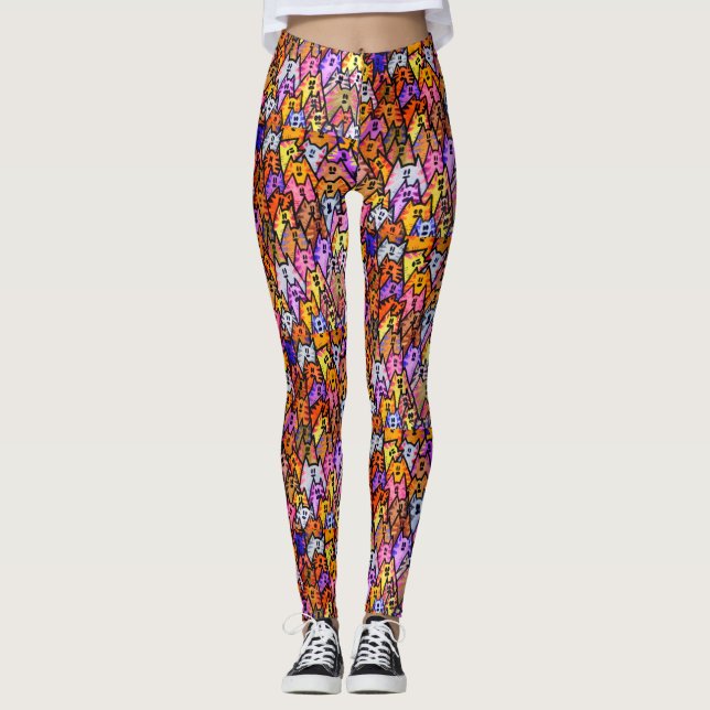 Katzen Leggings (Vorderseite)