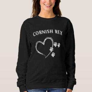 Katzen Liebe Pet Kitten Er und Paare Cornish Rex Sweatshirt