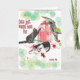Katzen Liebe Weihnachtskarte Feiertagskarte