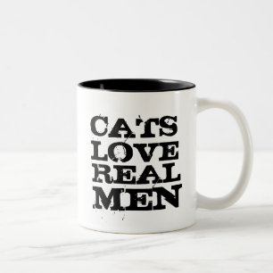Katzen-Liebe-wirkliche Mann-Tasse Zweifarbige Tasse