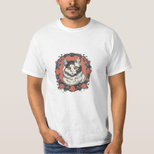 Katzen lieben Kunstdesign   Katzenliebhaber Design T-Shirt