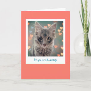 Katzen-Liebes-Grußkarte Feiertagskarte
