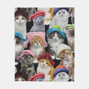 Katzen-Liebhaber-Collagen-Fleece-Decke Fleecedecke