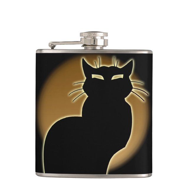 Katzen-Liebhaber-Flaschen-kundenspezifische Flachmann (Vorderseite)