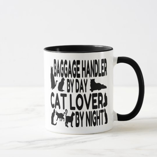 Katzen-Liebhaber-Gepäckdienst-Beschäftigter Tasse