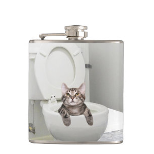 Katzen-Liebhaber lustig Flachmann