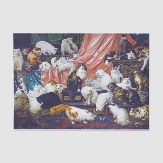 Katzen (Liebhaber meiner Ehefrau), Carl Kahler Seidenpapier (Vorderseite)