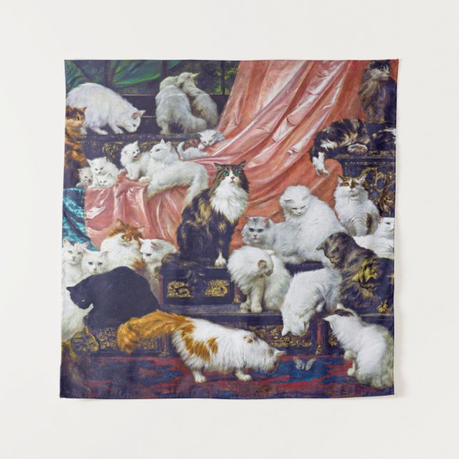 Katzen (Liebhaber meiner Ehefrau), Carl Kahler Wandteppich (Vorderseite)
