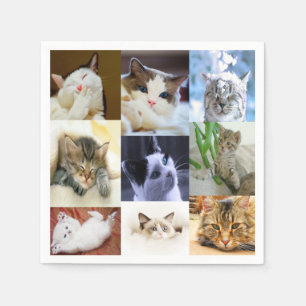 Katzen-Liebhaber-Papierservietten Serviette