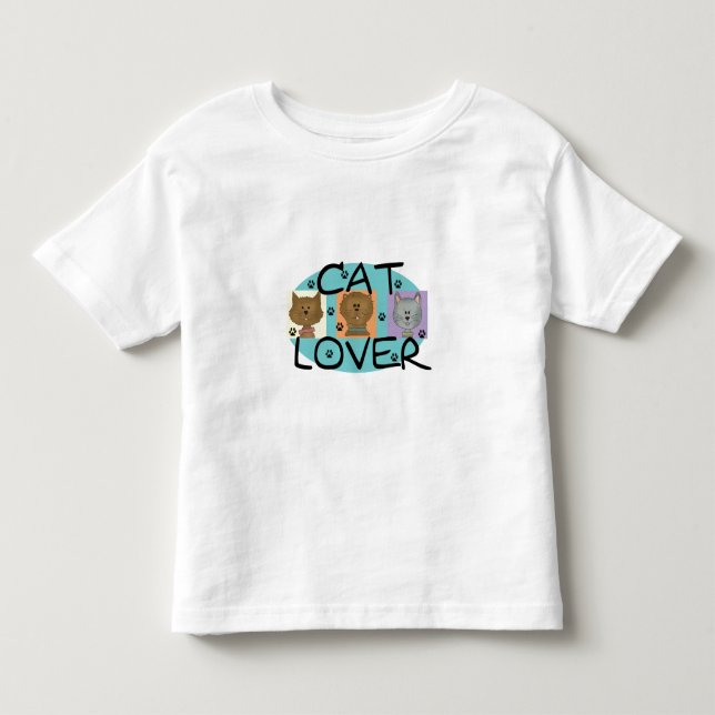 Katzen-Liebhaber-Porträts Kleinkind T-shirt (Vorderseite)