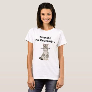 Katzen-Liebhaber-strickender T - Shirt