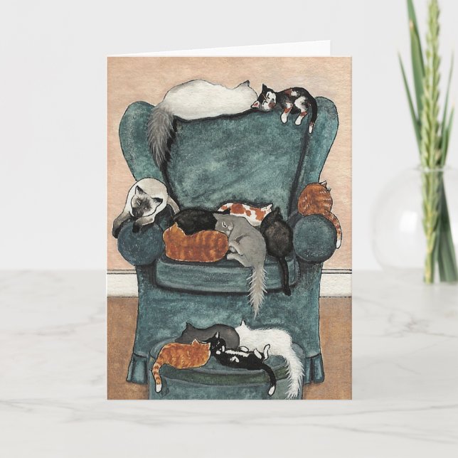Katzen Lieblingskarte von BiHrle Karte (Vorderseite)