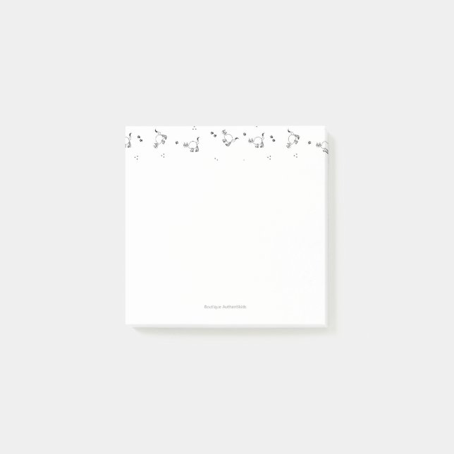 Katzen-Linienkunst Post-it Notes Klebezettel (Vorderseite)