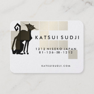 Katzen-Logo-Design - Geschäftskarte Gold Visitenkarte