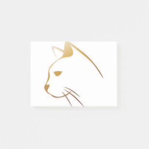 Katzen-Logo Katze Kopf Tiere Feline traurig Post-it Klebezettel