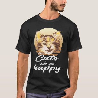 Katzen machen dich glücklich T-Shirt