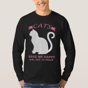 Katzen machen mich glücklich, nicht so viel _1 zu  T-Shirt
