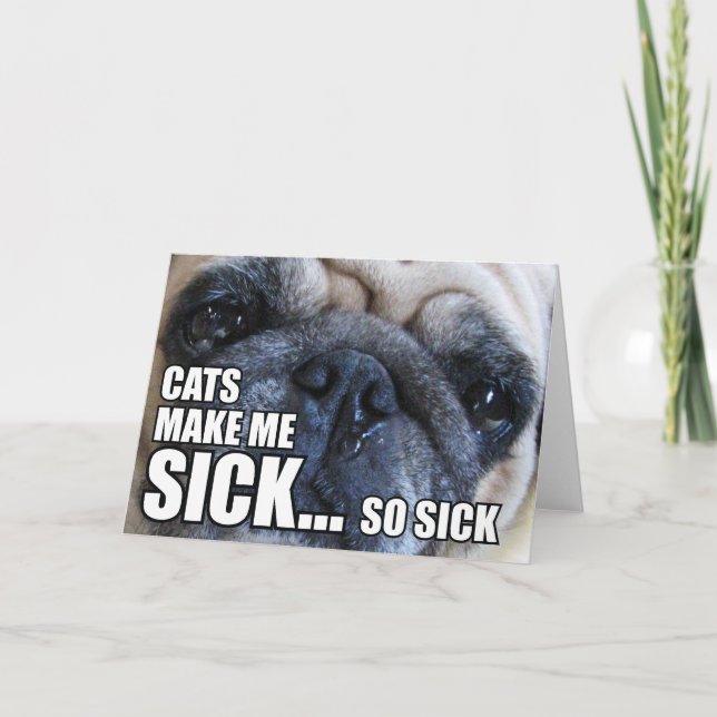 KATZEN MACHEN MICH KRANK... SO SICKEL | ALLERGY ME KARTE (Vorderseite)