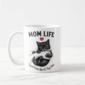 Katzen-Mama-Kaffeetasse | Mama-Leben Süße Katze Lu Kaffeetasse