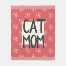 Katzen-Mama-mittlere Fleece-Decke