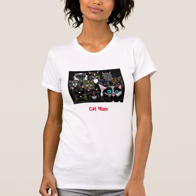 Katzen-Mama v.2 T-Shirt (Vorderseite)