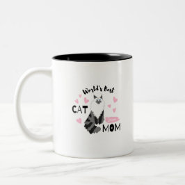 Katzen-Mama Zweifarbige Tasse