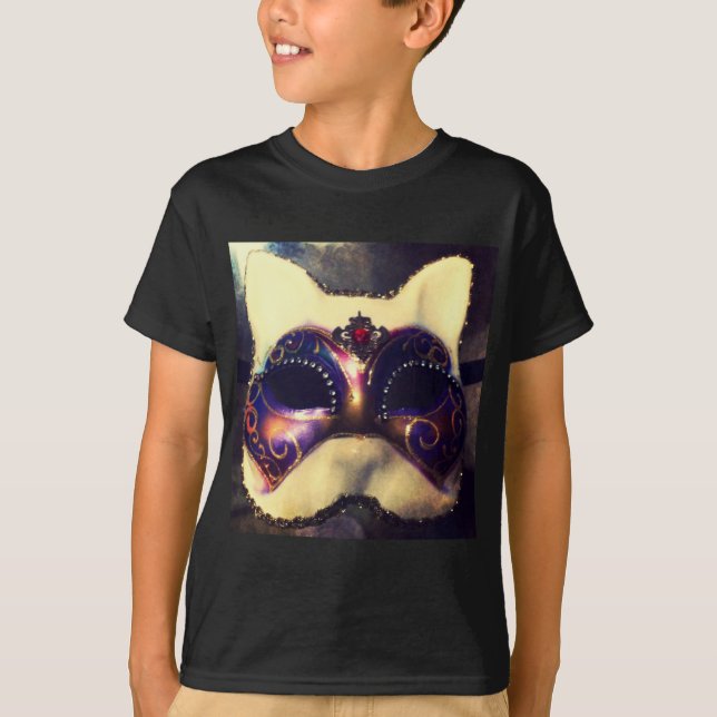 Katzen-Maske T-Shirt (Vorderseite)