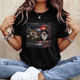 Katzen-Meme-Fahrspaß-Parodie-Porträt-Grafik T-Shirt