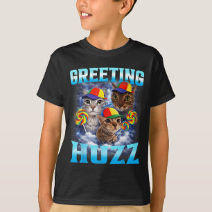 Katzen-Meme-Grüße Hurra Lustig T-Shirt
