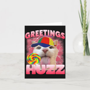 Katzen-Meme-Grüße Hurra Lustige Verrückte Katzenli Karte