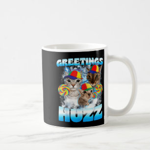 Katzen-Meme-Grüße Huzz Lustige Verrückte Katzenlie Kaffeetasse