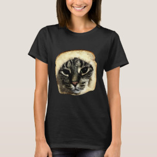 Katzen-Meme Lustiges Brotgesicht Dummes Katzenlieb T-Shirt