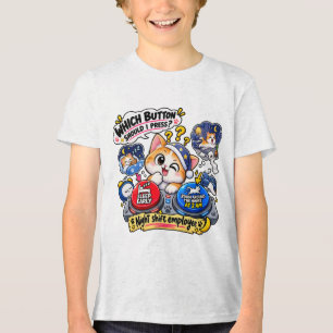 Katzen-Meme Lustiges Süßes Katzen-Humor-Design Tri-Blend Shirt