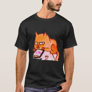 Katzen-Meme süße Katzenkunst Meow Kitty-Porträt s T-Shirt