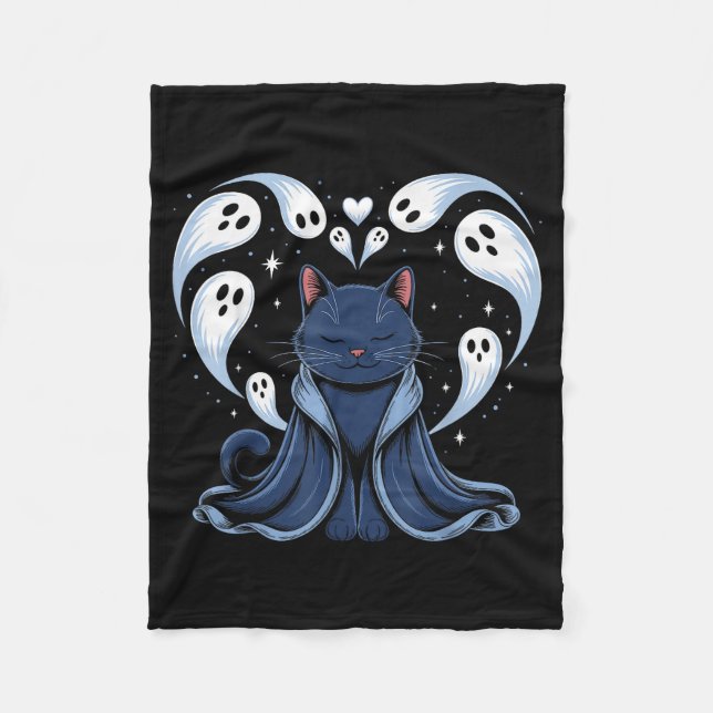 Katzen-Meme-Zauberer Soky Fantasy Kitty  Fleecedecke (Vorderseite)