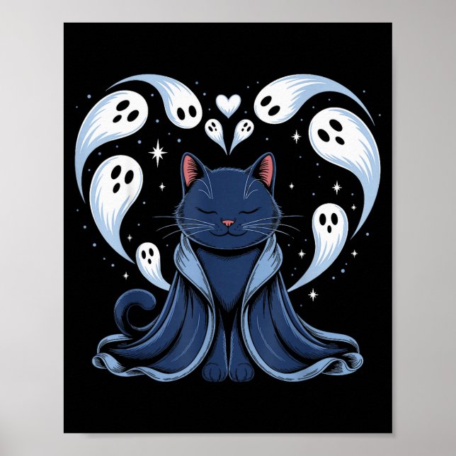 Katzen-Meme-Zauberer Soky Fantasy-Kitty  Poster (Vorne)
